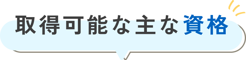 取得可能な主な資格